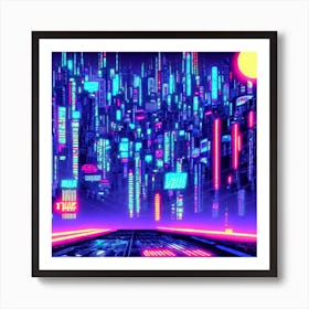 Futuristic Cityscape Art Print