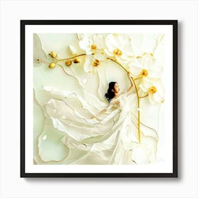 Flower Petals - Orchids Bouquet Art Print