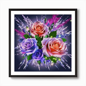 Gorgeous colorful spring flowers Art Print