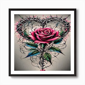 Heart Tattoo Designs 2 Art Print