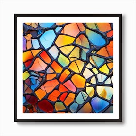 Colorful Glass Mosaic 1 Art Print