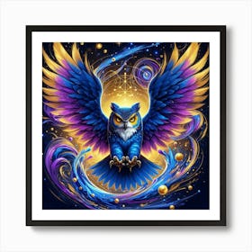 Owl Flying 1 Art Print