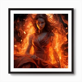 Beauty of Fire AiArtbySigy Art Print