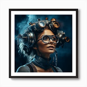 Steampunk Woman 3 Art Print