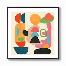 Minimal Abstract Shapes Art 5 Art Print