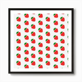 Strawberry Pattern Art Print