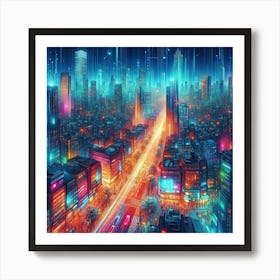 Futuristic City Art Print