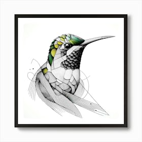 Kolibri Artwork Painting 17 Art Print