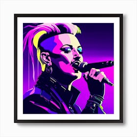 Cyberpunk Boy George Art Print