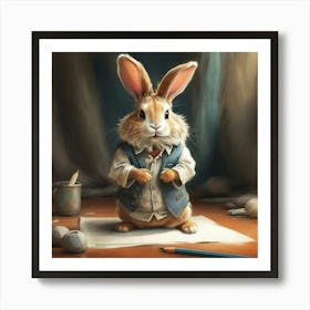 Rabbit In A Suit 24 Art Print