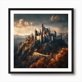 Castle In The Mountains 4 Art Print