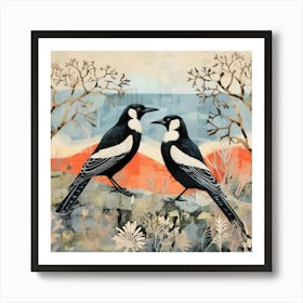 Bird In Nature Magpie 7 Art Print