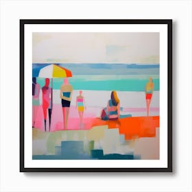 Summer Vibes Color Block Modern Beach Art 2 Art Print