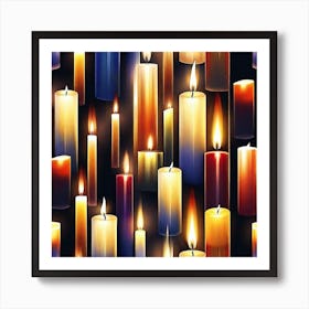 Many Candles 4 Art Print