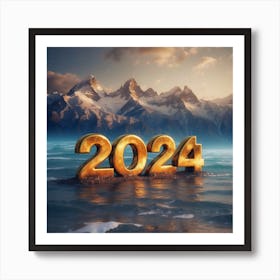 New year 2024 card Art Print