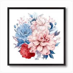 Peony Bouquet 1 Art Print