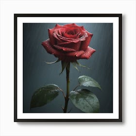 Raindrops On A Rose Art Print