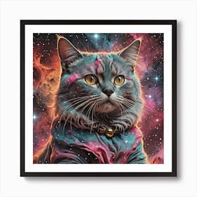 Galaxy Cat Art Print