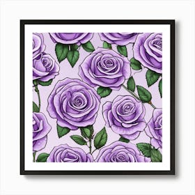 Purple Roses 6 Art Print