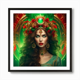 Emerald beauty Art Print