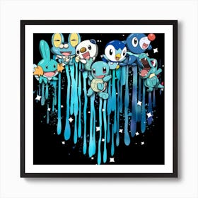 Water Love - Pokemon Water Art Print