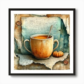 Torn Autumn Teal14 Art Print