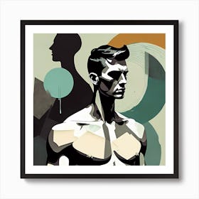 The Male Illustrations Man With Sha Art Print
