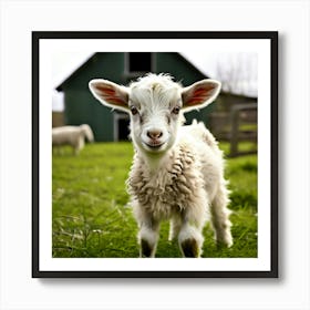 Grass Rural Green Goat Farm White Nature Field Mammal Milk Farming Farm Animal Domestic 2 Art Print