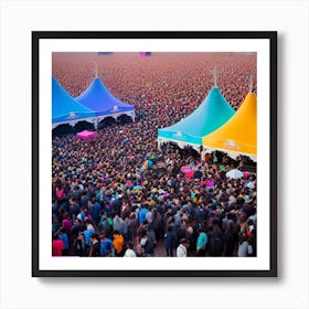 Crowd At A Concert Art Print