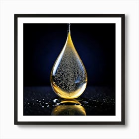 Firefly Sweet Tear, Dark Background, 3d, Hyper Realistic, Detailed, Emotional, Glossy, Reflective, D (11) Art Print