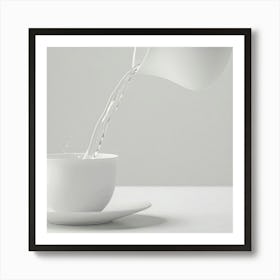 Pouring Water Into A Cup Art Print