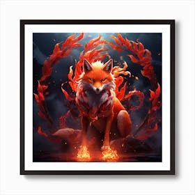 Fire Fox Art Print