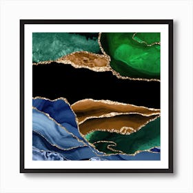 Peacock Agate Texture 10 Art Print