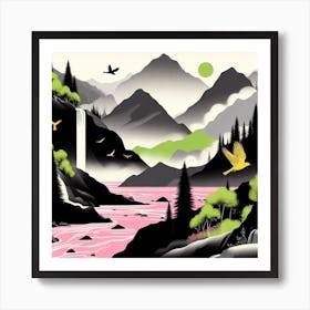 Japanese Landscape Art Print