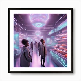 Futuristic Market Art Print