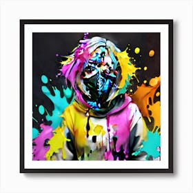 Splatter Girl Art Print