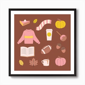 Fall Composition Square Art Print