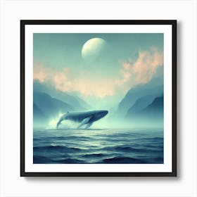 Whale In The Ocean Art Print