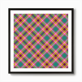 Plaid Fabric 19 Art Print