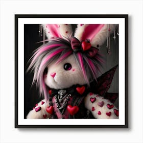 Valentine Bunny Art Print