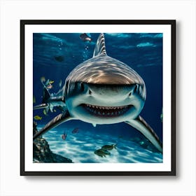 Sharks In The Ocean Art Print