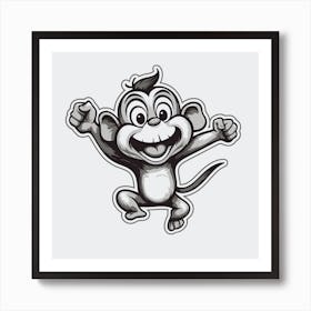 Monkey Happy Art Print
