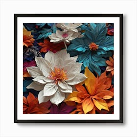 Paper Flowers Art Print