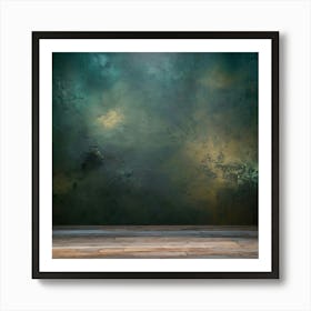 Empty Room With Green Wall 2 Art Print