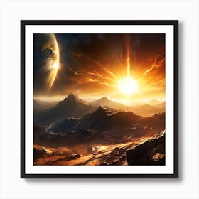 Sun Eath Art Print