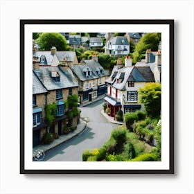 Village In Cornwall Art Print