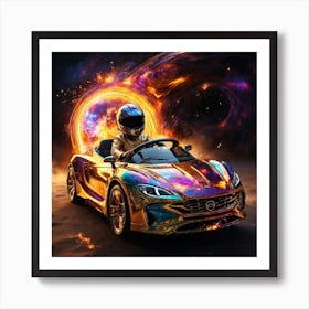 Leonardo Diffusion Xl Young Little Boy In The Shiny Burning Mu 1 Art Print