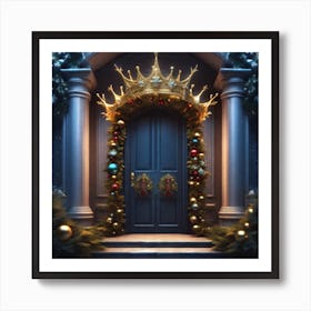 Christmas Decoration On Home Door Epic Royal Background Big Royal Uncropped Crown Royal Jewelry (12) Art Print