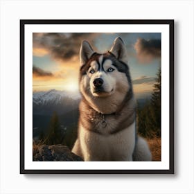 Husky Dog 1 Art Print