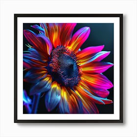 Colorful Sunflower Art Print